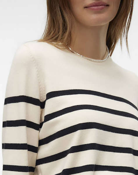 VERO MODA VMSABA PLAIN LS O-NECK PULLOVER GA NOOS