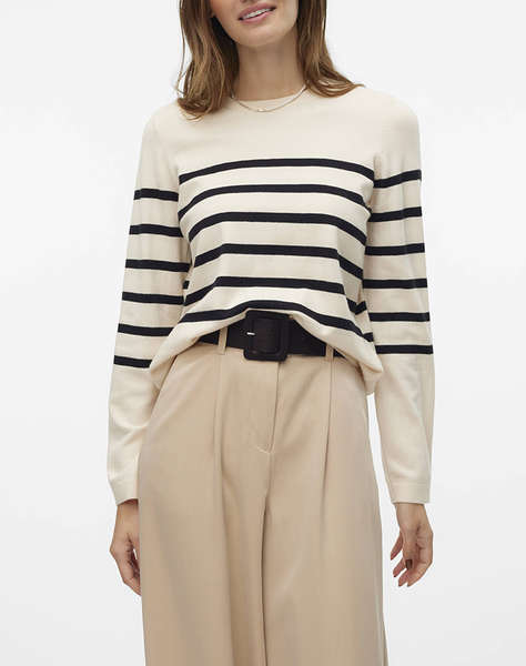 VERO MODA VMSABA PLAIN LS O-NECK PULLOVER GA NOOS