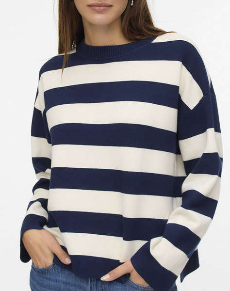 VERO MODA VMSILJE LS O-NECK BOXY PULLOVER NOOS