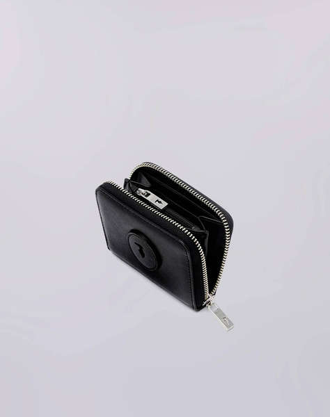 TRUSSARDI SOCIETY ZIP AROUND WALLET MD - CALF LEATHER (Dimensiuni: 11 x 9cm.)