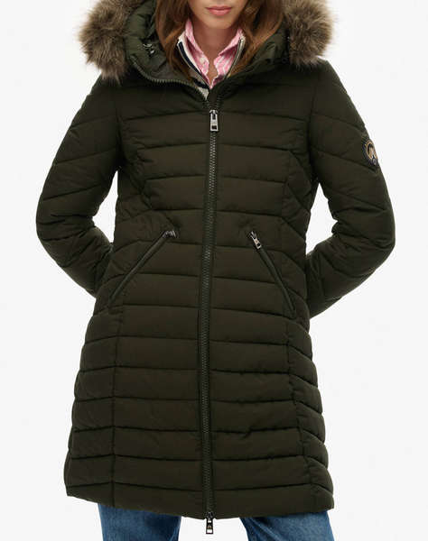 SUPERDRY D2 OVIN FUJI FAUX FUR HOOD MID LENGTH GEACA DE DAMA
