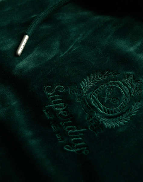 SUPERDRY D1 SDSW COUNTRY CLUB VELOUR ZIPHOOD FLEECE DE DAMA