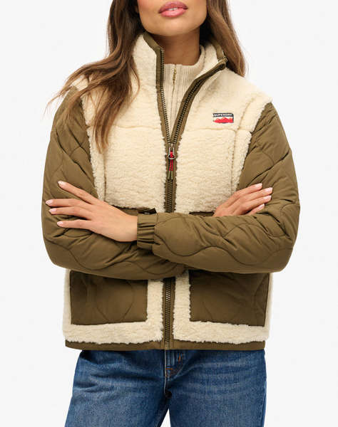 SUPERDRY D1 OVIN FLEECE HYBRID JACKET GEACA DE DAMA