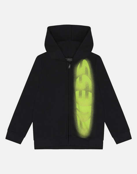 GUESS HOODED LS ACTIVE TOP W ZIP FLEECE COPII BOY