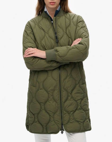 SUPERDRY D1 STUD LONG QUILTED LINER JACKET GEACA DE DAMA