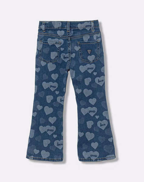 GUESS STR DENIM FLARE PANTS W/LASER PANTALONI COPII GIRL