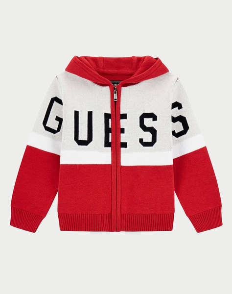 GUESS HOODED LS SWEATER W/ZIP CARDIGAN COPII BOY