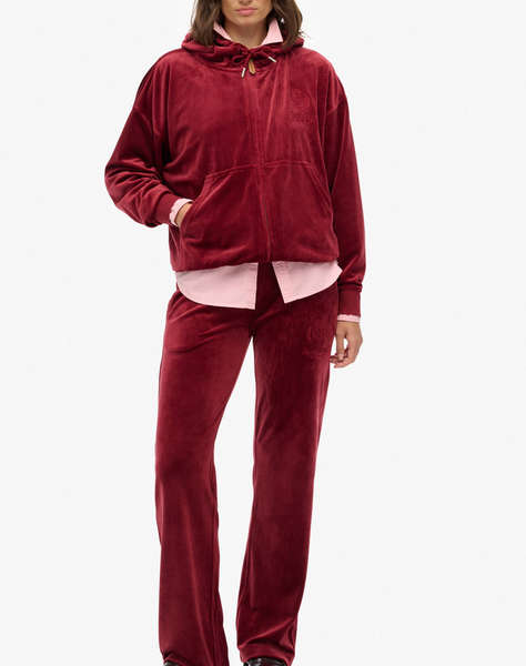 SUPERDRY D1 SDSW COUNTRY CLUB VELOUR ZIPHOOD FLEECE DE DAMA