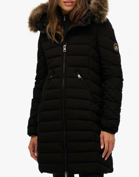 SUPERDRY D2 OVIN FUJI FAUX FUR HOOD MID LENGTH GEACA DE DAMA