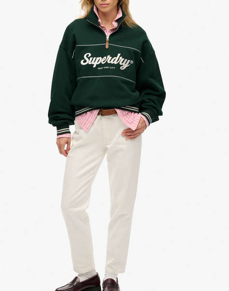 SUPERDRY D2 SDSW COUNTRY CLUB LOOSE 1/4 ZIP FLEECE DE DAMA