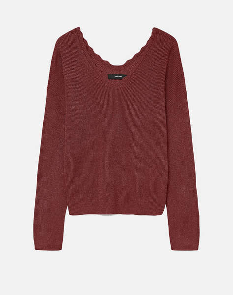 VERO MODA VMNEWLEX SHINE DOUBLE LS V-NECK PULL.