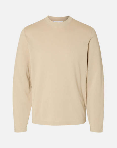 SELECTED SLHRAVI LS KNIT STRUCTURE CREW NECK
