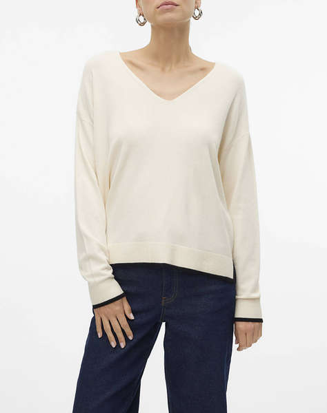 VERO MODA VMBREEZE LS V-NECK PULLOVER BOO