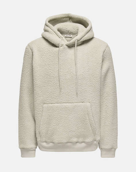 ONLY&SONS ONSEMILIO REG TEDDY HOODIE SWEAT VD