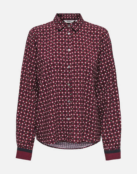 ONLY ONLVEDA BORDER L/S SHIRT WVN