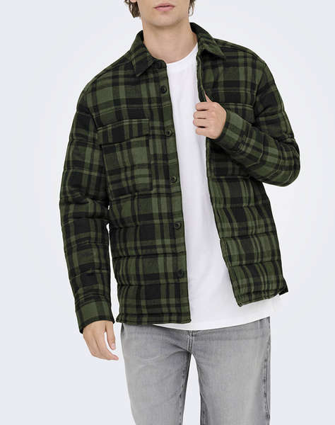 ONLY& SONS ONSGUDMUND CHECK SHACKET
