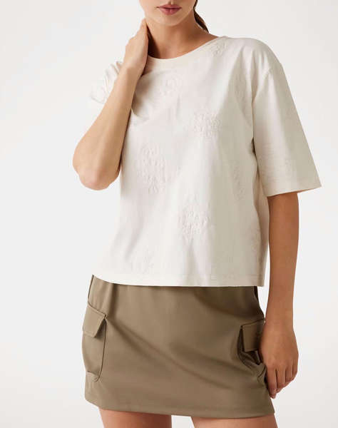 GUESS PEONY AOP EMBROIDERY BOXY TEE BLUZA DE DAMA