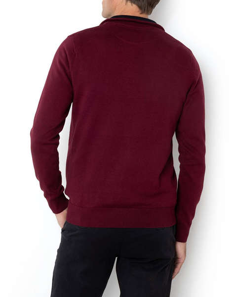 BOSTONIANS Pulover DIN BUMBAC HALF-ZIP REGULAR FIT