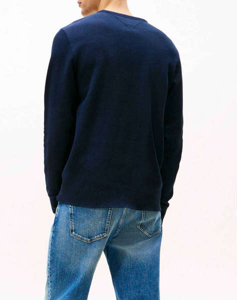 TOMMY JEANS TJM SLIM WAFFLE SCRIPT HENLEY