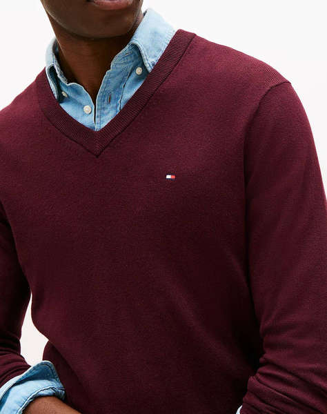 TOMMY HILFIGER PIMA ORG CTN CASHMERE V NECK