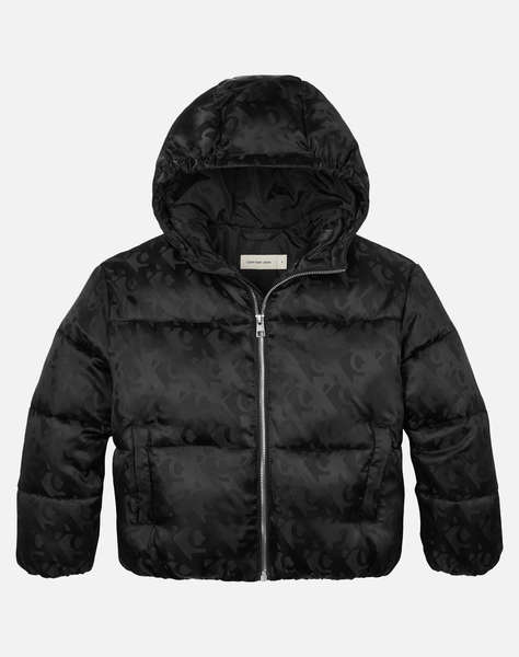 CALVIN KLEIN JEANS CK LOGO AOP PUFFER JACKET