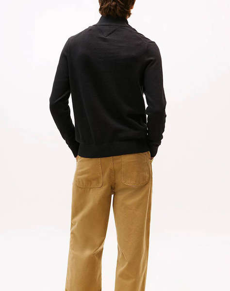 TOMMY HILFIGER PIMA ORG CTN CASHMERE ZIP MOCK