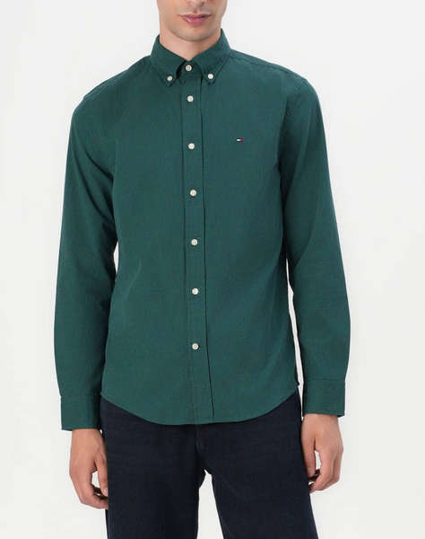 TOMMY HILFIGER FLEX POPLIN MICRO GINGHAM SHIRT