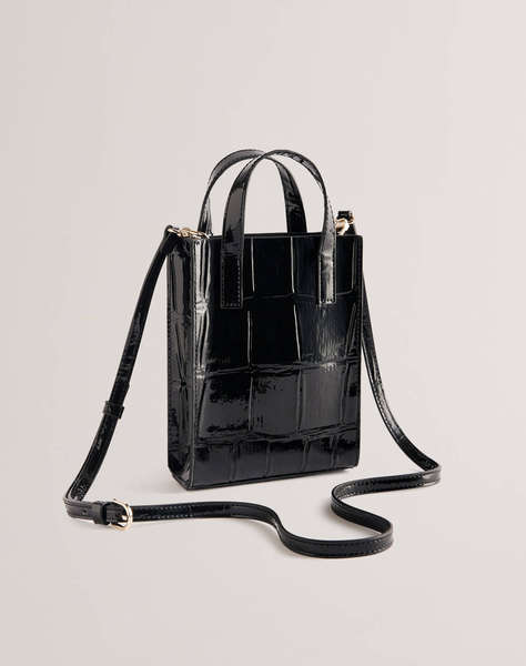 TED BAKER GATOCON Croc Effect Mini Icon Bag (Dimensiuni: 14 x 18 x 5cm.)
