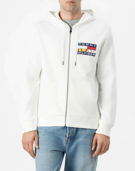 TOMMY HILFIGER TH COLOUR FLAG ZIP THROUGH