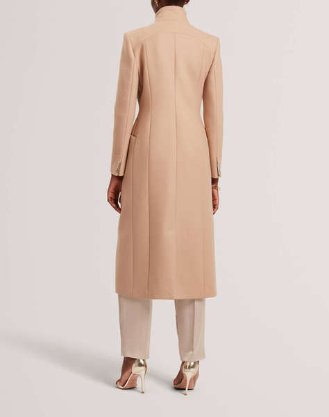 TED BAKER MINDEE Double Faced Wool Long Sculpted Wrap Coat
