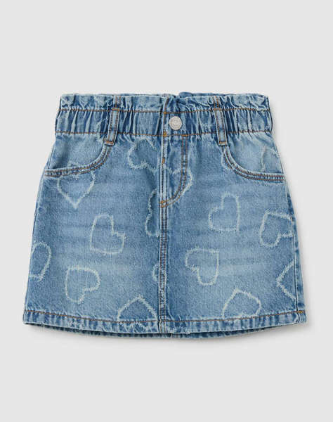 OVS DENIM SKIRT W/LASER