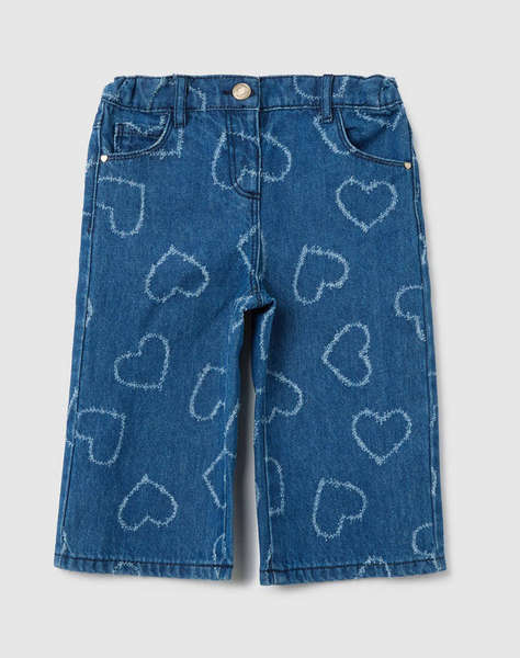 OVS DENIM WIDE LEG W/HEARTS