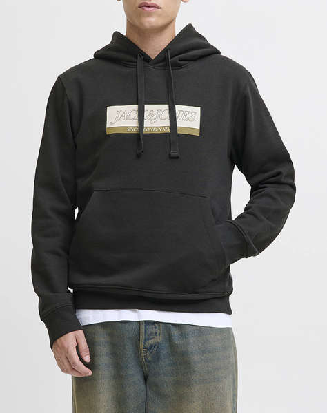 JACK&JONES JORINWOOD BLOCK BRANDING SWEAT HOOD