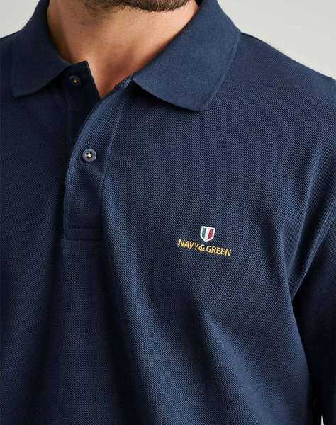 NAVY&GREEN POLO BLUZA