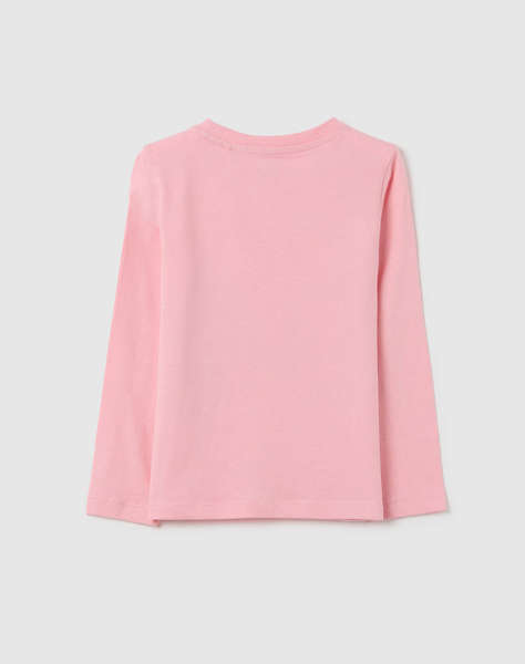 OVS TSH LS PRINT4-5COL STRASS