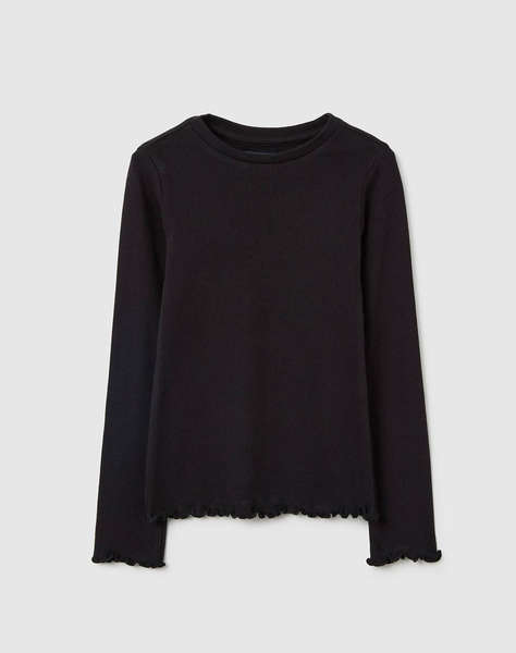 OVS TSH LS RIB SOLID
