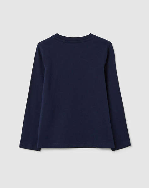 OVS TSH LS PRINT4-5COL STRASS