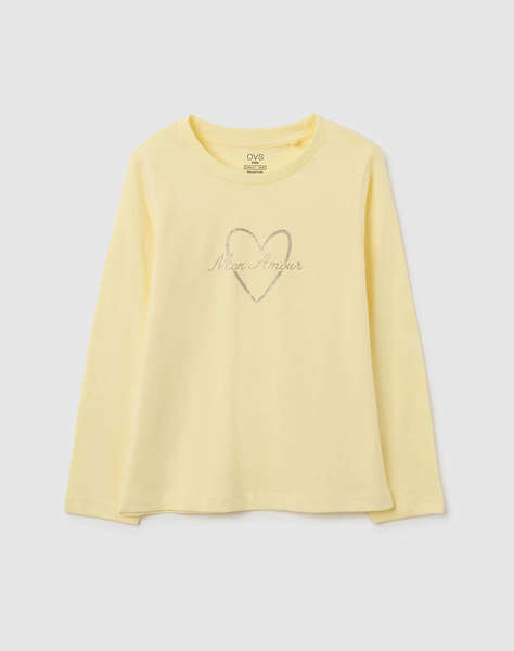 OVS TSH LS PR 1COL GLITTER