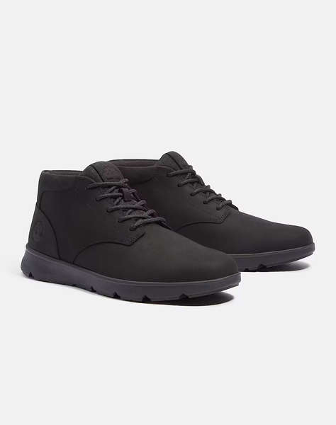 TIMBERLAND PARKER STREET MID LACE UP SNEAKER BLACKOUT NUBUCK