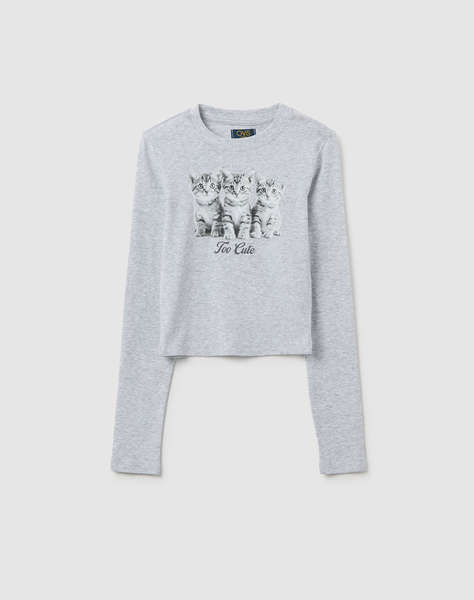 OVS T-SHIRT L/S PRINT 4/5 COL