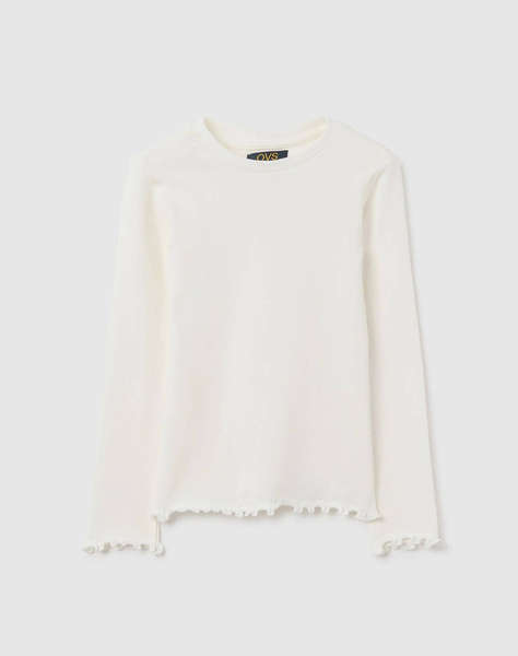 OVS TSH LS RIB SOLID