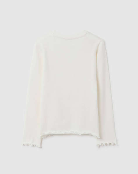 OVS TSH LS RIB SOLID