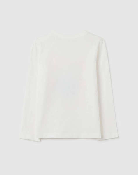 OVS TSH LS PRINT4-5COL STRASS