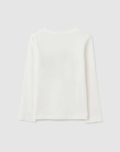 OVS TSH LS PRINT4-5COL STRASS