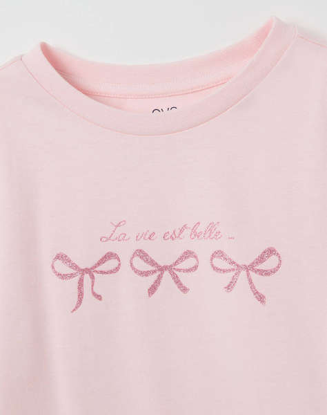 OVS TSH LS PR 1COL GLITTER