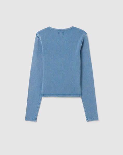 OVS T-SHIRT W/BUT ACID WASH