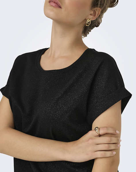 ONLY ONLMOSTER GLITTER S/S TOP NOOS JRS