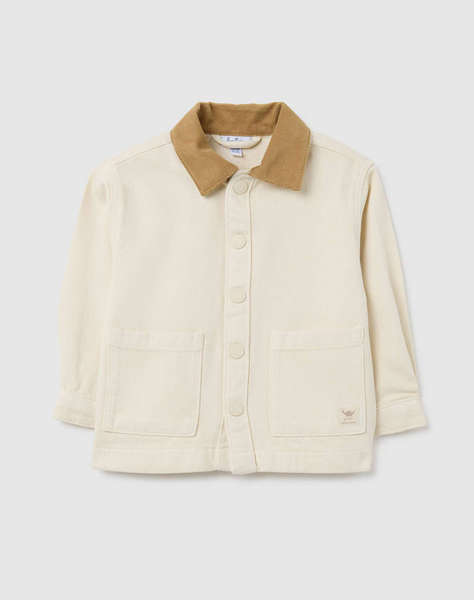 OVS SHACKET W/VELVET COLLAR