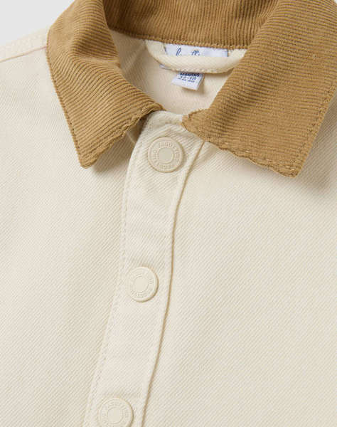 OVS SHACKET W/VELVET COLLAR