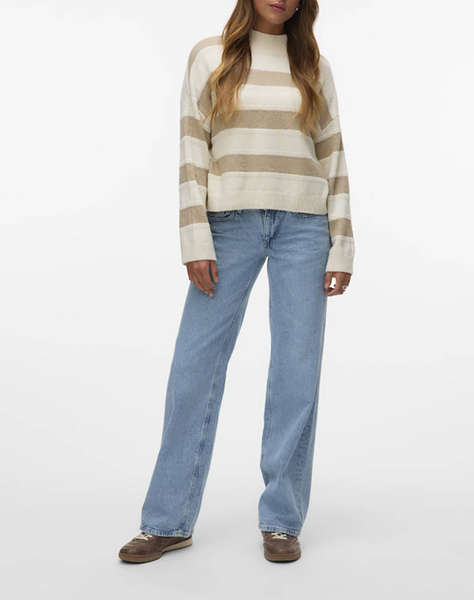 VERO MODA VMINEZ LS HIGHNECK SHORT PULLOVER BOO